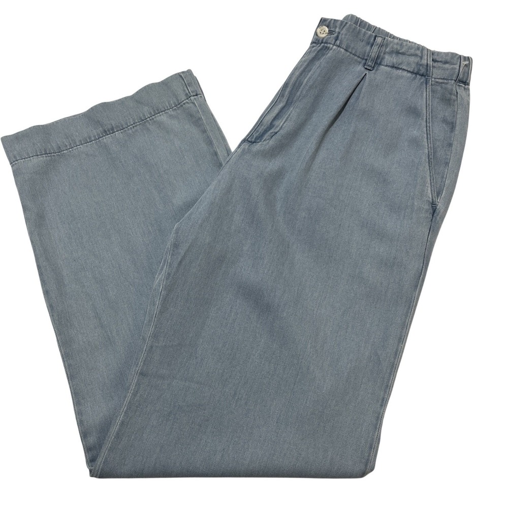 Cloth & Stone‎ Denim Chambray Pants Wide Leg Oversized Relaxed Fit Size M Y2K